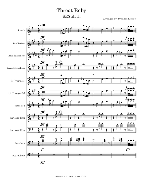 Throat Baby Marching Band Arrangement
