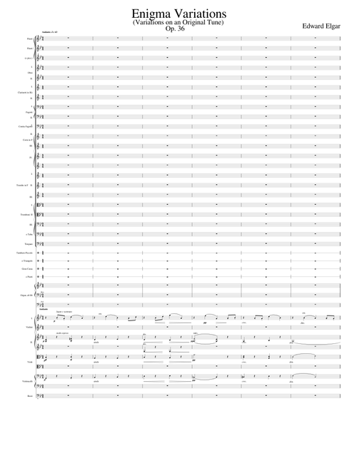 Elgar's Enigma Variations (Op. 36) - Composite/Complete Score ~ WIP