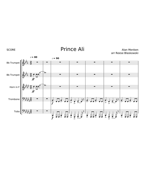 Prince Ali (Part 4 of 5 of Aladdin Brass Quintet Suite)