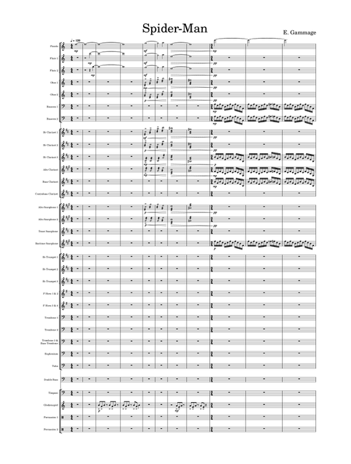 Spiderman   (film - Incidental Music) (Arr. Ethan Gammage) - Danny Elfman (Concert Band)