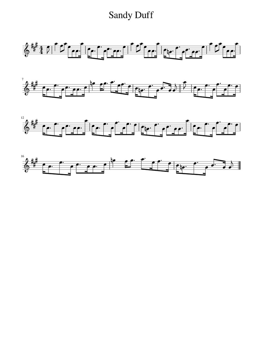 Sandy Duff Sheet music for Piano (Solo) | Musescore.com