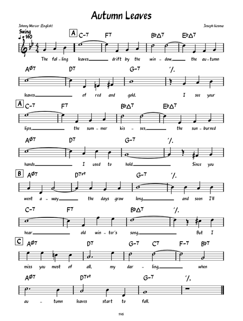 Autumn Leaves – Joseph Kosma