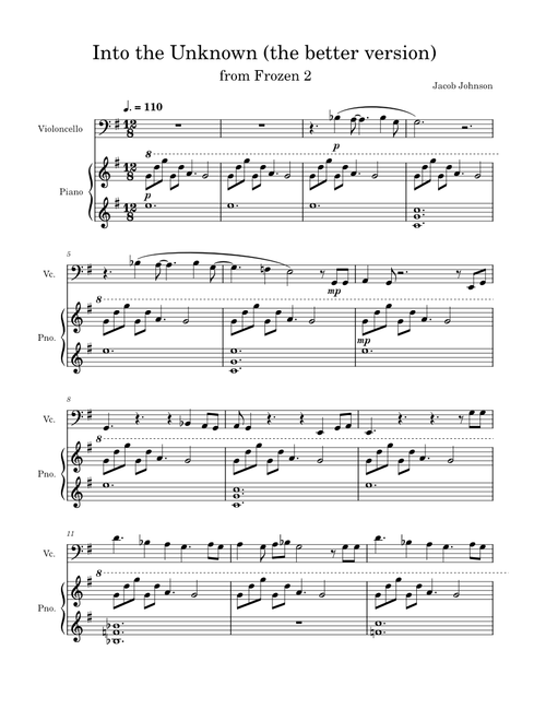 Into the Unknown(piano/cello)