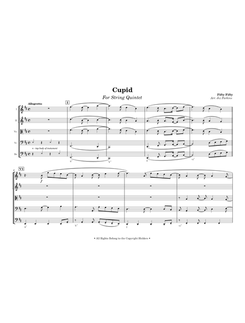 Cupid - Fifty Fifty | String Quintet Arrangement by Jez Parkins