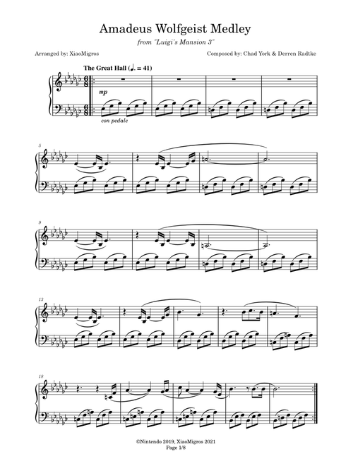 All of Amadeus Wolfgeist's Piano Performances - Luigi's Mansion 3〖Spooktendo #7〗