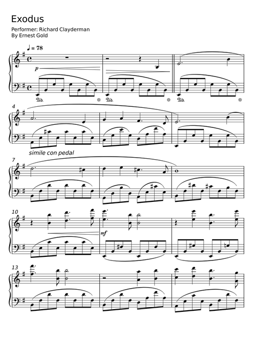 Exodus - Richard Clayderman