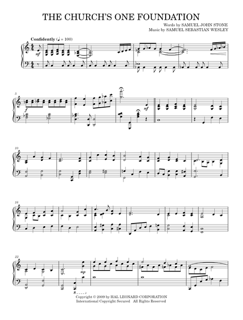 The Church's One Foundation - Samuel John Stone (Piano Solo)