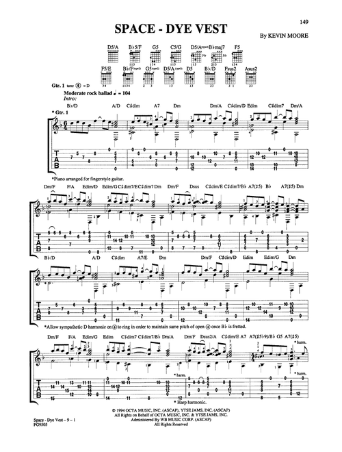 Space-Dye Vest - Dream Theater (Guitar Tab)