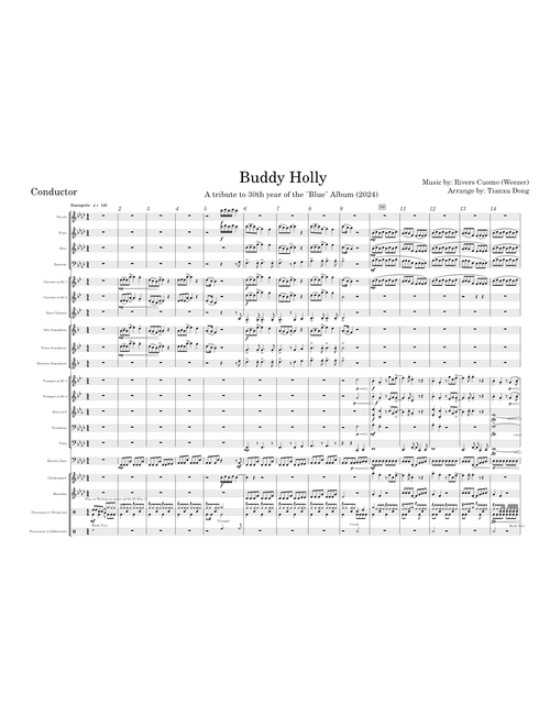 Buddy Holly Concert Band Arrangement – Weezer
