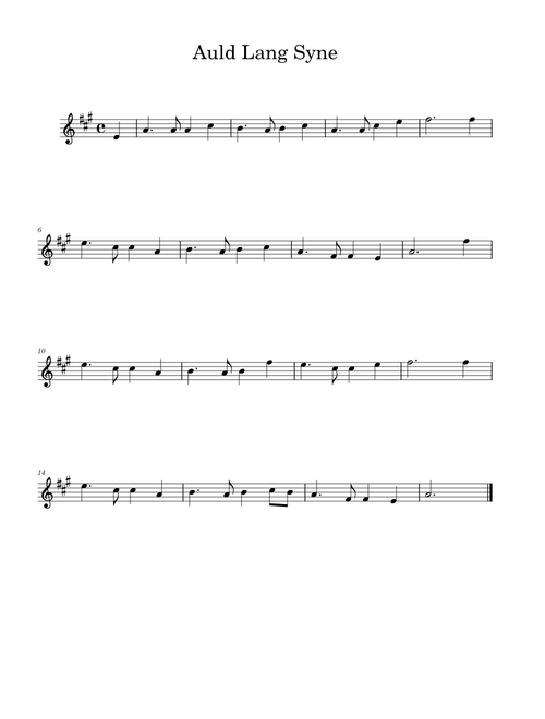 Auld lang syne – Misc Traditional Auld lang syne – Traditional Auld Lang Syne