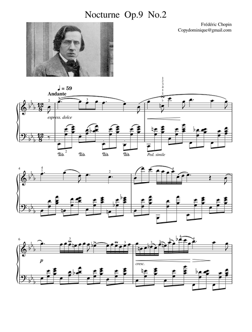 Nocturne Opus 9 No. 2 in E♭ Major – Frédéric Chopin