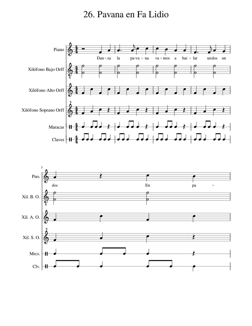26-pavana-en-fa-lidio-sheet-music-for-piano-xylophone-claves-maraca