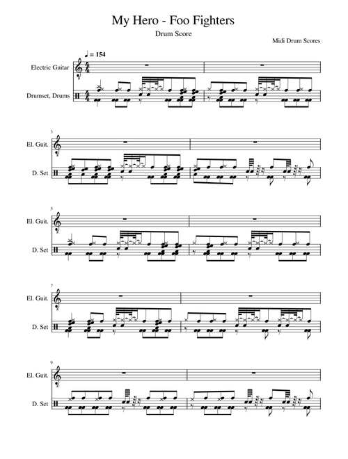 My Hero - Foo Fighters (Drum And Guitar)