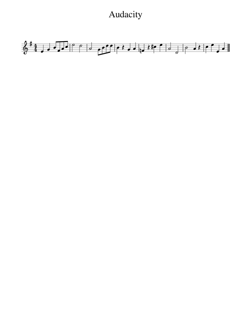 Audacity Sheet music for Piano (Solo) Easy | Musescore.com