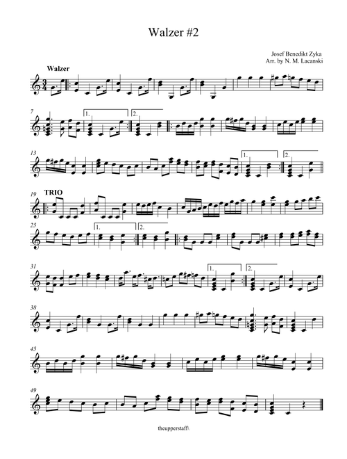 Walzer #2 (Arr. Nick Lacanski) - Zyka, Josef Benedikt (Solo Guitar)