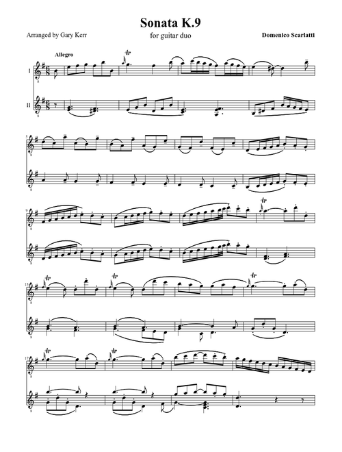Sonata K.9, Domenico Scarlatti