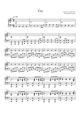apocalypse cigarettes after sex piano sheet music Free Cigarettes After Sex sheet music