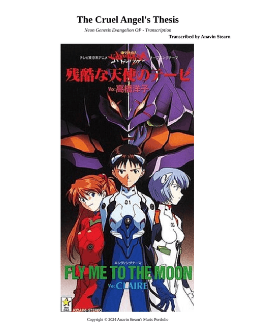 A Cruel Angel's Thesis – Hidetoshi Sato - Transcribed by Anavin Stearn