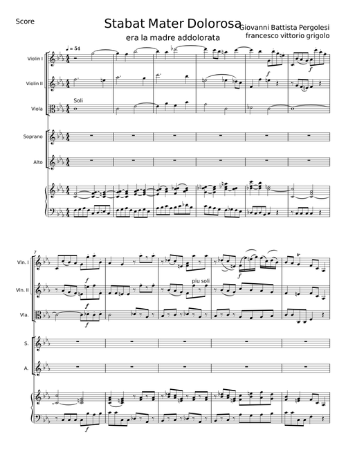 Stabat Mater Dolorosa - Giovanni Battista Pergolesi