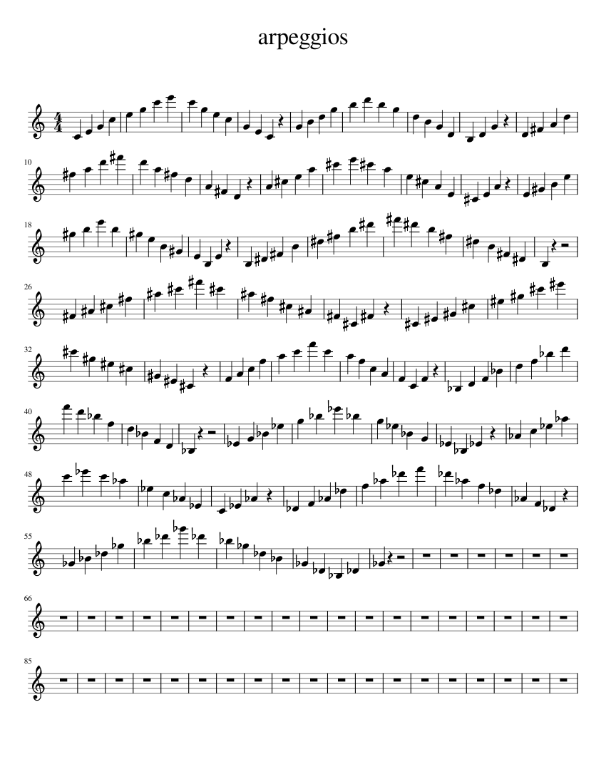 arpeggios Sheet music for Piano (Solo) Easy | Musescore.com