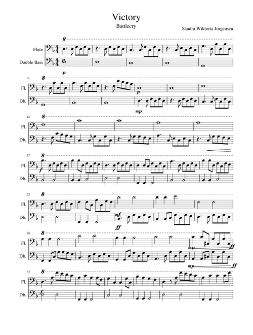 Victory Two Steps From Hell. double bass and flute duet
