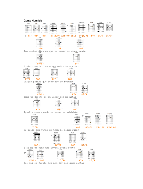 Gente Humilde (Arr. Ana) - Ana Carolina (Educational Exercises)