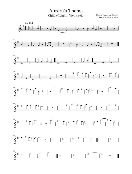 Child of light – Cœur de Pirate - Aurora's Theme