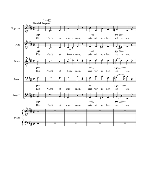 Nachtlied, Op. 138, No. 3 - Max Reger
