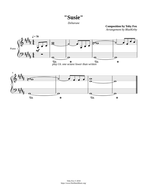 Susie - Deltarune (piano solo)