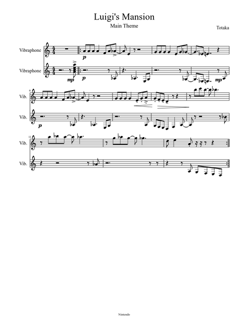 Luigi's Mansion-Main theme