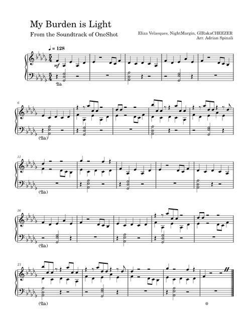 My Burden is Light – Nightmargin (Soft Piano Mix)