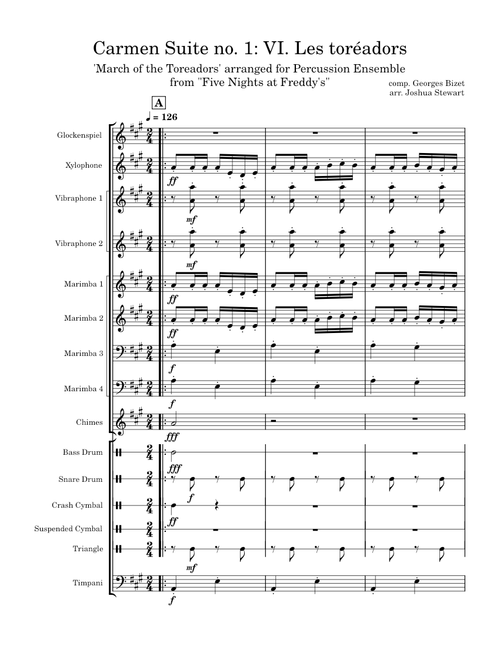 Les Toréadors – Georges Bizet (Percussion Ensemble)