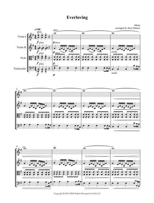 Everloving (Arr. Alex Talanov) - Moby (String Quartet)