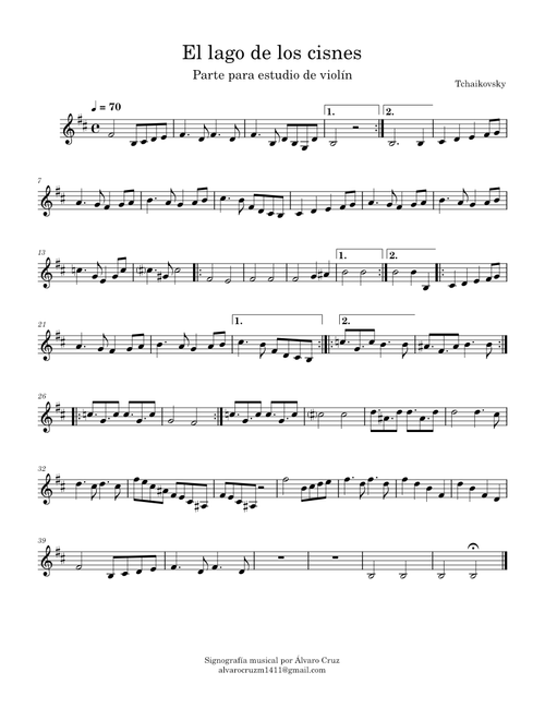 Swan Lake (El lago de los cisnes) – Pyotr Ilyich Tchaikovsky