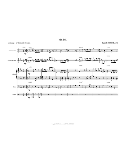 Mr. P.C. (Arr. Dominic Meccia) - John Coltrane (Jazz Ensemble)
