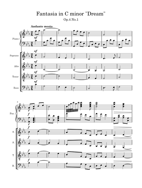 Fantasia in C minor "Dream" Op.4 No.1