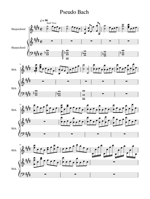 pSEUDOBACH for harpsichord