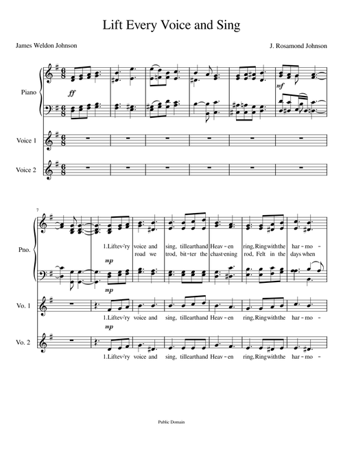 Lift Every Voice And Sing – D. B. Towner