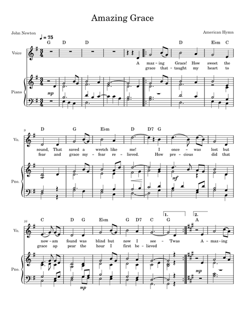 Amazing grace – Misc Praise Songs Amazing Grace