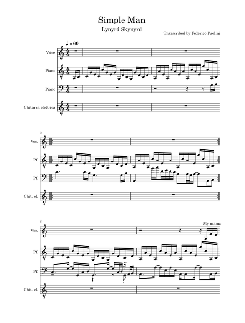 Simple man – Lynyrd Skynyrd