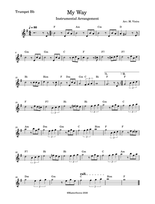 My Way (Arr. Misa Vieira) - Elvis Presley (Trumpet Solo)
