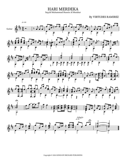 Hari Merdeka (Arr. Tohpati) - Sayyid Muhammad Husein Al Mutahar (Solo Guitar)
