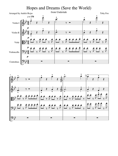Hopes and Dreams (Save the World) for String Orchestra