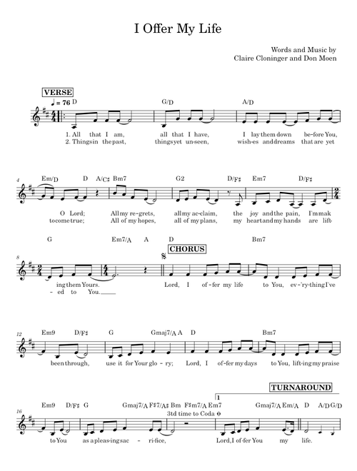 I Offer My Life - Có Chúa Dắt Chăn - Don Moen, Claire Cloninger
