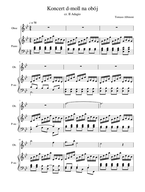 T. Albinoni Oboe Concerto in d minor part. 2