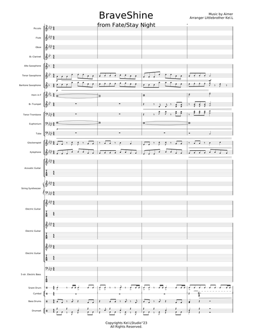 【Preview】 Brave Shine / AIMER - Fate/stay night: Unlimited Blade Works OP2 – Windband arrangement