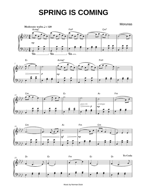 Spring Is Coming - Morunas (Piano)
