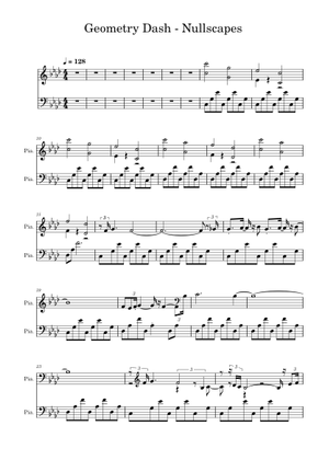 Flow – Creo (Piano Solo) Nullscapes - Geometry Dash Level Sheet Music ...