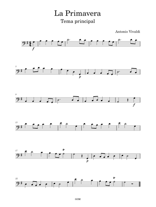 La Primavera (bassoon) - A. Vivaldi
