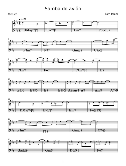 Samba do Avião - Tom Jobim e Chico Buarque